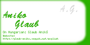aniko glaub business card
